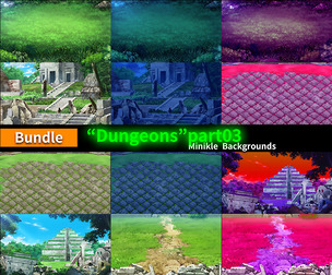 【Bundle】Fantasy Backgrounds “Dungeons"part03