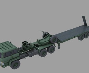 HY473 domestic transport truck tractor semitrailer flatbed truck Missile transp