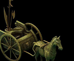 Game model - large bronze carriage