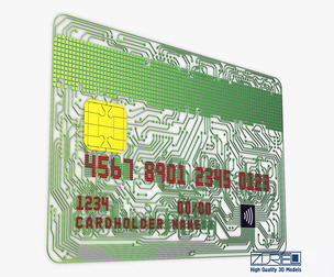 Electronic Circuit Bank Card v 1 3d Model