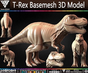 T-Rex Basemesh 3D Model