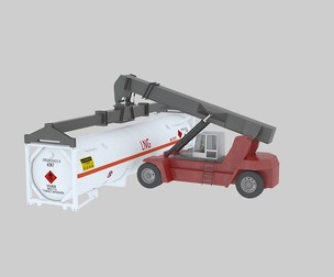 lng tank front lifting machine crane forklift