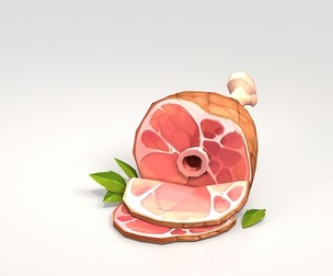 LOWPOLY low side big roast Q version roast game low side roast lovel