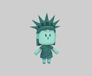 lowpoly Cartoon Characters Cartoon characters Package Simplified characte