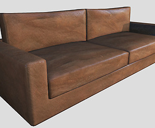 Brown Leather Couch