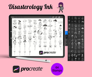 Mushrooms Set 3 Procreate Brush Stamps, 64 Mushrooms