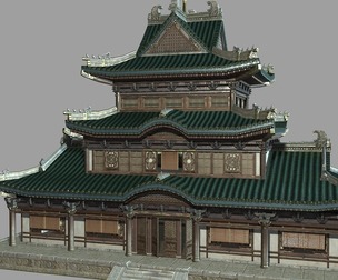 PBR Ancient buildings Ancient houses Ancient houses Civil house