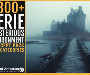 1300 Eerie and Mysterious Environment Concept pack in 7 Categories