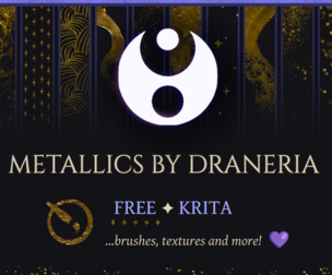 Metallics by Draneria ✦ Free Krita Brushes