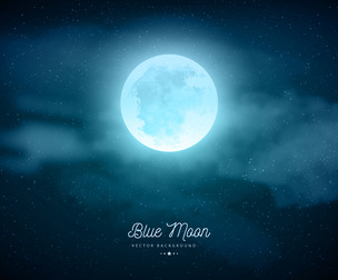 Night sky background, moon blue tones, Starry Sky, Clouds EPS File