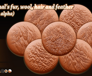 60 Animal's fur, wool, hair and feather (brush & alpha)