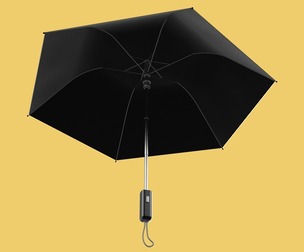 AUTOMATIC FOLDABLE FOLDING UMBRELLA BLACK ALL WEATHER COMPACT