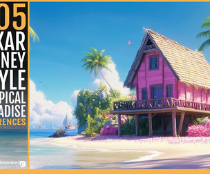 505 Pixar & Disney Style Tropical Paradise