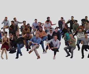 Sitting people