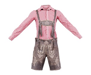 Lederhosen Dark Brown Striped Shirt