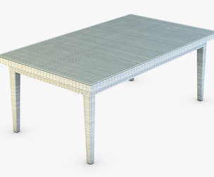 Rexus Dining Table White 3D Model