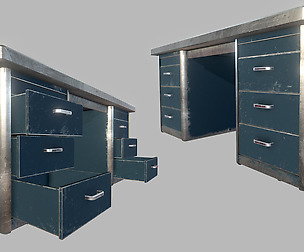Old Office Steel Tables