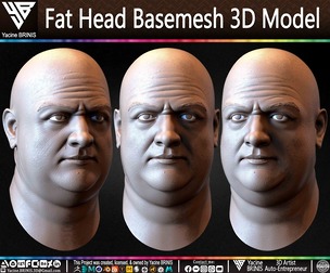 Fat Head Basemesh 3D Model