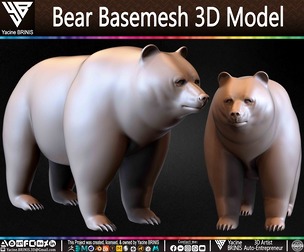 Bear Basemesh 3D Model