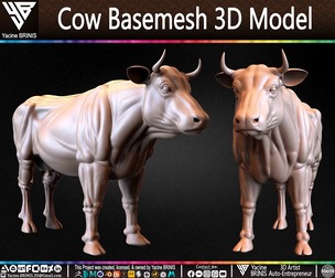 Cow Basemesh 3D Model