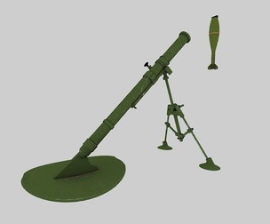 PBR Mortars Realistic mortars Domestic mortars with shells Military weapons PBR r