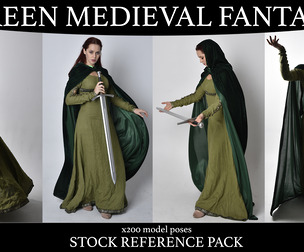 Green Medieval Fantasy - Stock model reference pack
