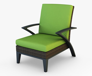 Rexus Armchair Brown 3D Model