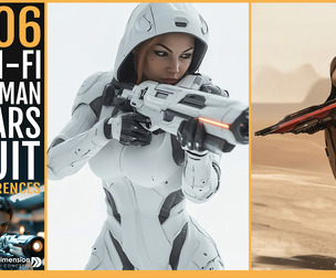 606 Sci-Fi Woman in Mars Suit