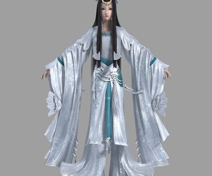 PBR Beauty Ancient long dress Beauty ancient dress Beauty