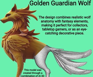 Golden Guardian Wolf