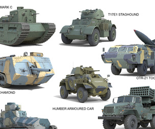 10 Military Vehicles Collection V14