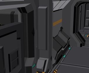 POLYGON cartoon space station Space ship Space base sci