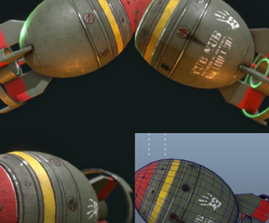 Q version of the missile bomb missile