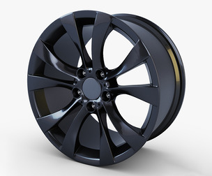 Style 227 Wheel Black Mid Poly 3D Model