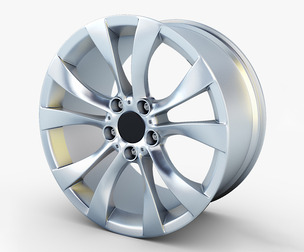 Style 227 Wheel Silver Mid Poly 3D Model