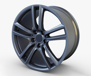 Style 303 Wheel Ferric Gray Mid Poly 3D Model