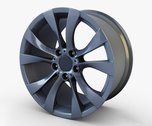 Style 227 Wheel Ferric Gray Mid Poly 3D Model