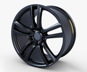 Style 303 Wheel Black Mid Poly 3D Model