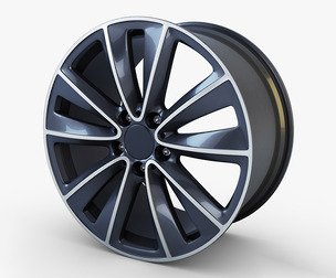 Style 247 Wheel Ferric Gray Mid Poly 3D Model