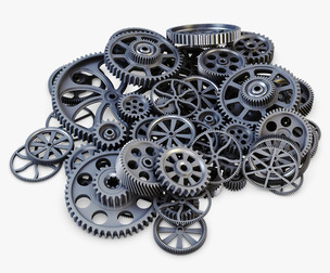 Pile of Scattered Gears v 1 3D Model