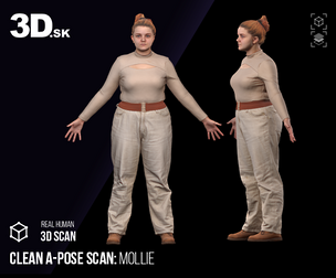 Clean A Pose 3D Scan | Mollie Clothed