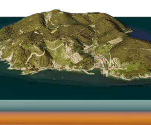 Gorgona island 3d model terrain