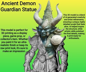 Ancient Demon Guardian Statue