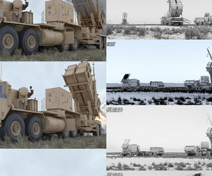 Patriot Missile Defense System PAC23 military animation radar vehicle Missil