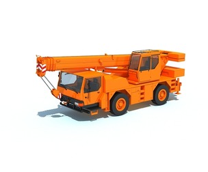 The bound car crane crane drives the painting