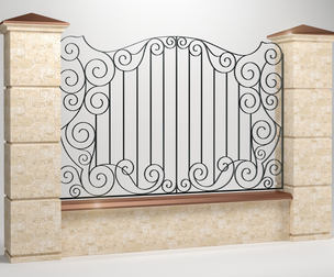 Wrought iron fence