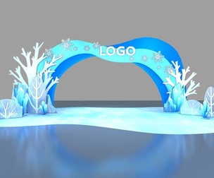 Ice and snow theme DP stage door head DP