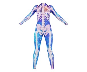 Flaming Heart Skeleton Catsuit