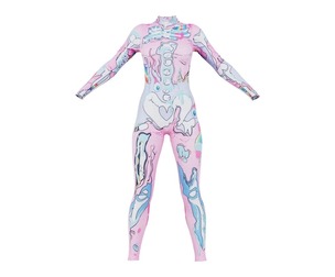 Pink Rainbows Skeleton Catsuit