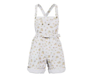 White Jumpsuit Flowers